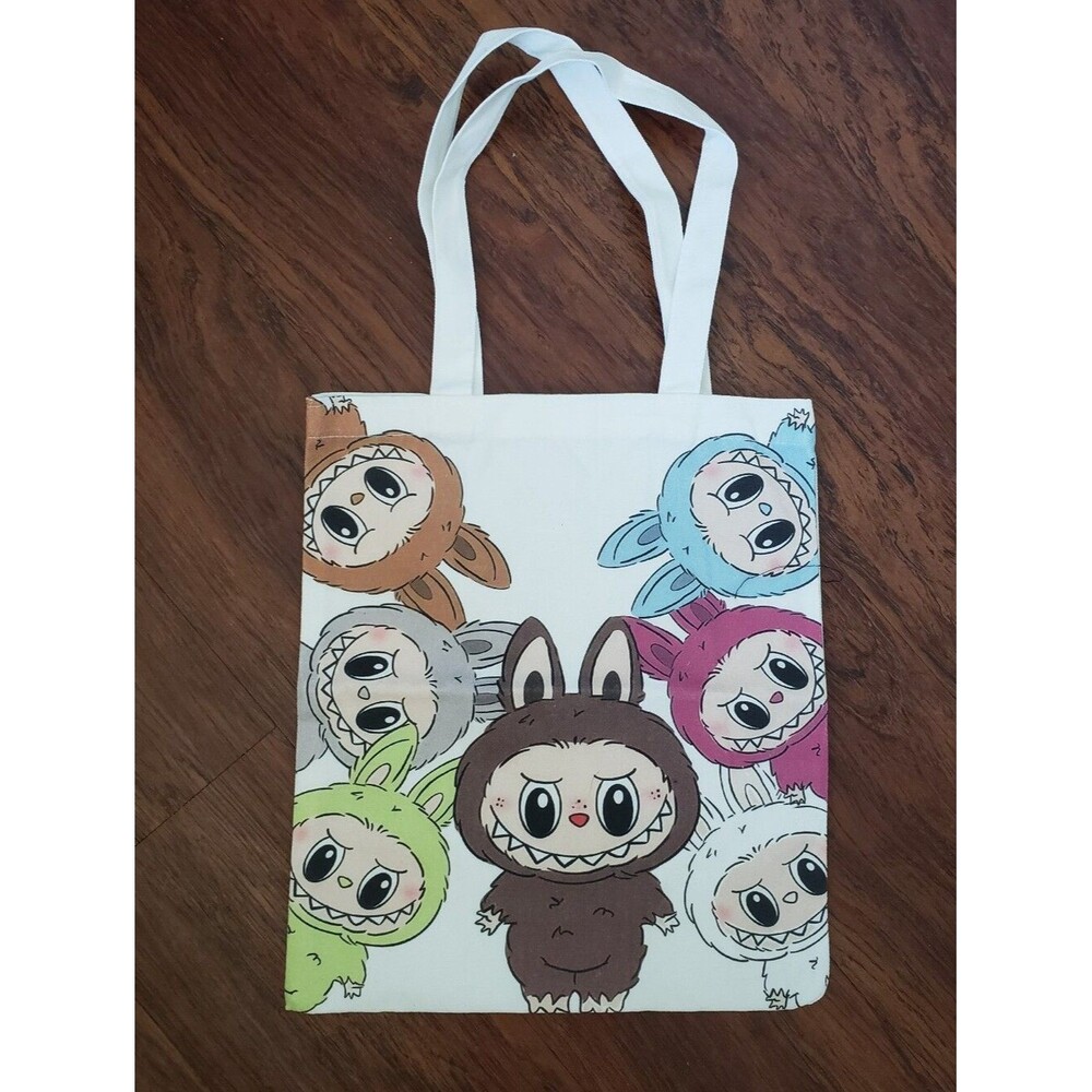 Labubu Chic Kawaii Retro Eco Friendly Trendy Sturdy Reusable Tote Bag
